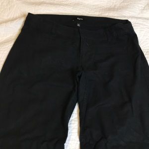 Black Linen Wide Legged Trousers